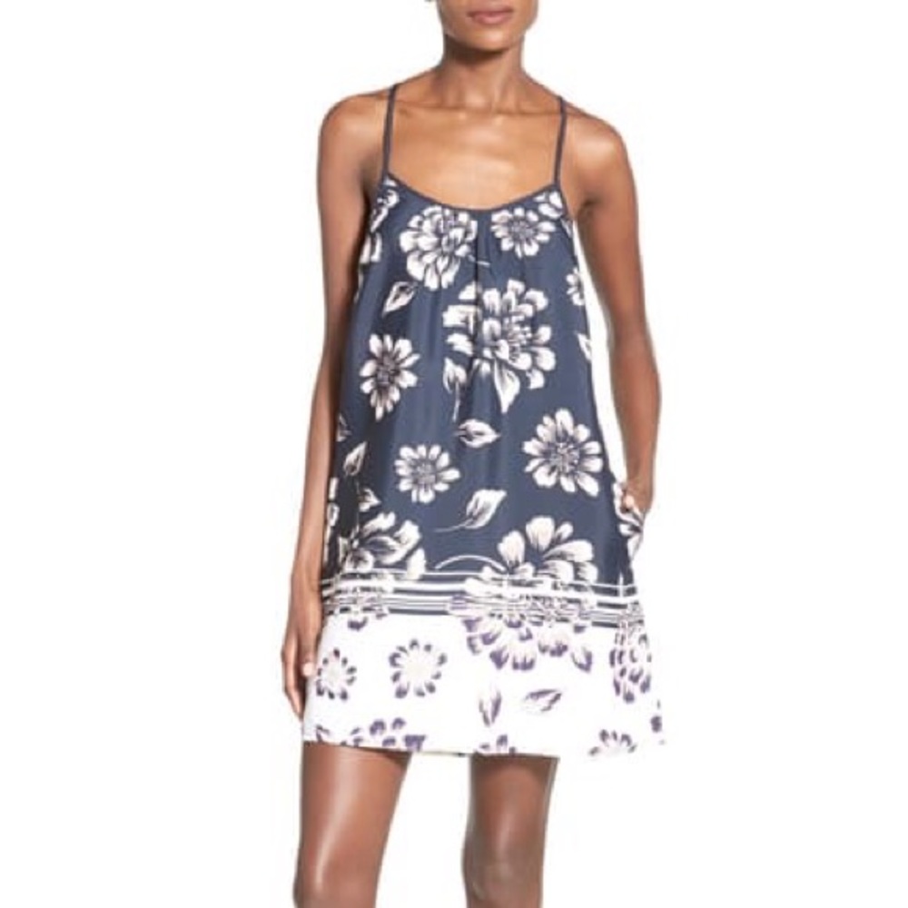 Navy blue floral Band of Gypsies dress